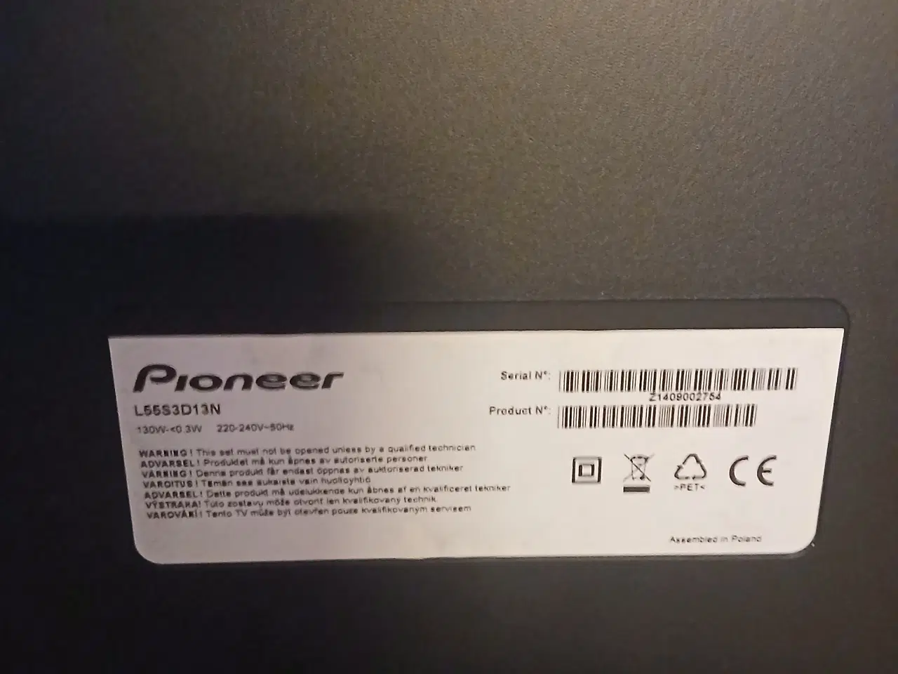 Billede 7 - Pioneer 55' tv