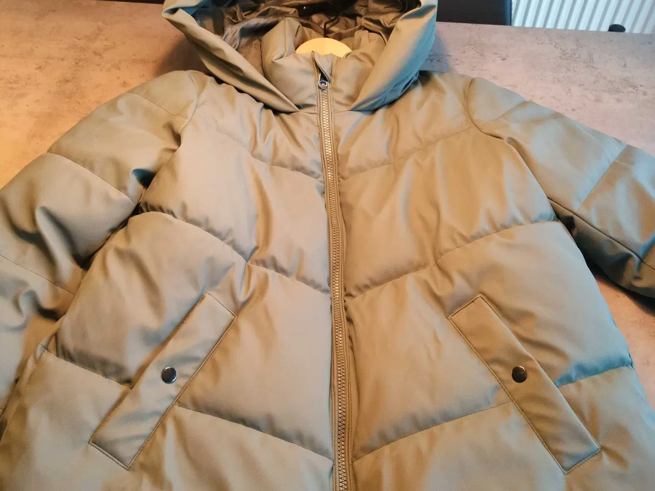 Billede 6 - Lækker vinterjakke, støvet grøn