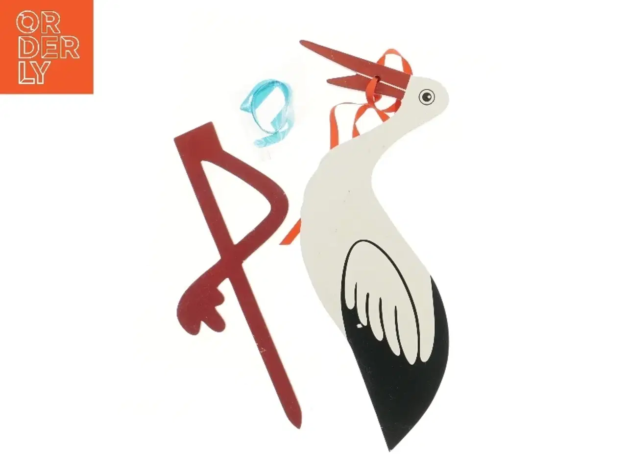 Billede 3 - Hængende dekoration af stork fra Magni Denmark (str. 55,5 cm)