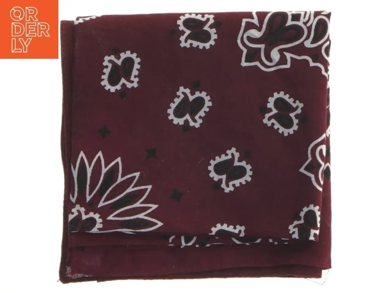 Billede 4 - Bordeaux bandana tørklæde med paisley mønster fra Cody James (str. 55x53 cm)