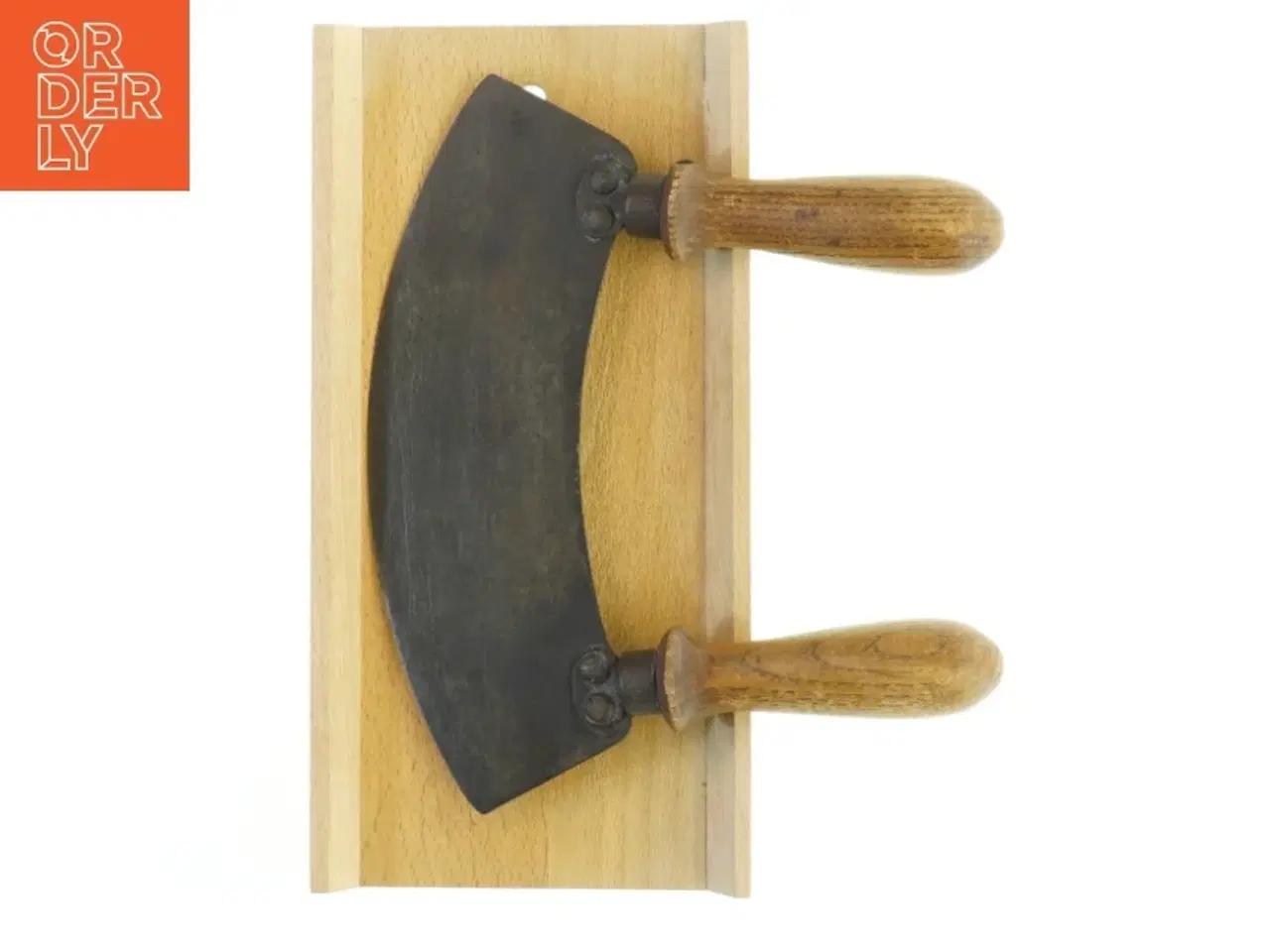 Billede 1 - Gamle urtekniv med skærebræt (str. Længde af blad. 25,5 cm)