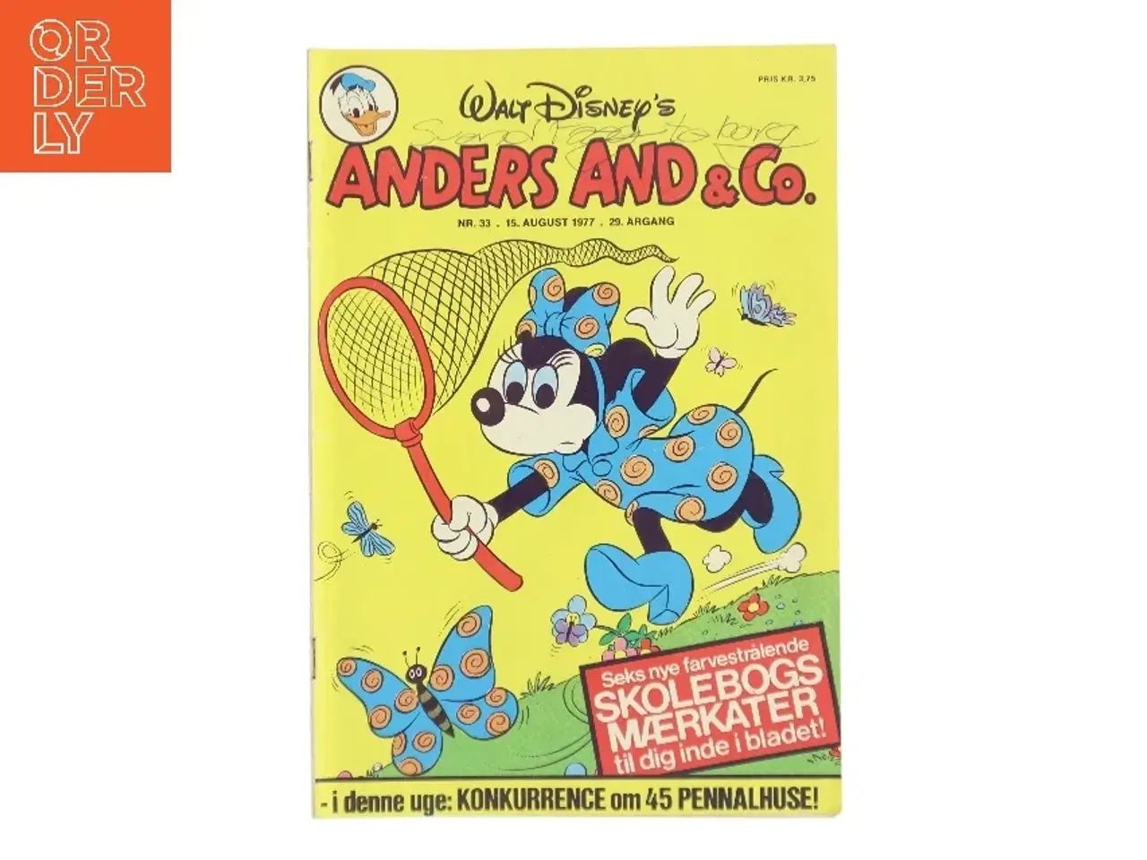 Billede 1 - Anders And & Co. tegneserie nr. 33, 1977 fra Disney af <Bog forfattere ikke angivet< (Bog)