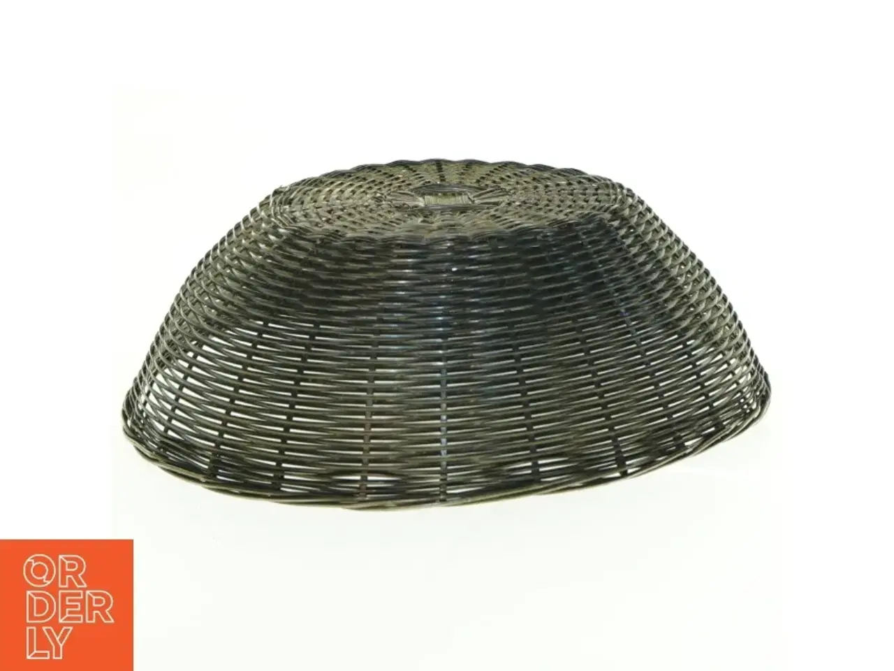 Billede 4 - Sølv Fil de Fer Flettet Metal Kurv (str. Diameter 23 cm h 7 cm)