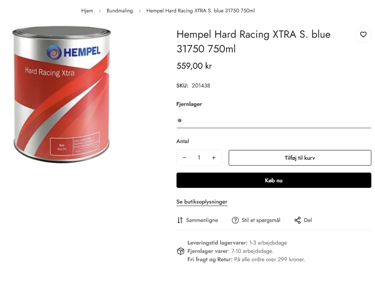 Billede 3 - HEMPEL Hard Racing Extra, Bundmaling