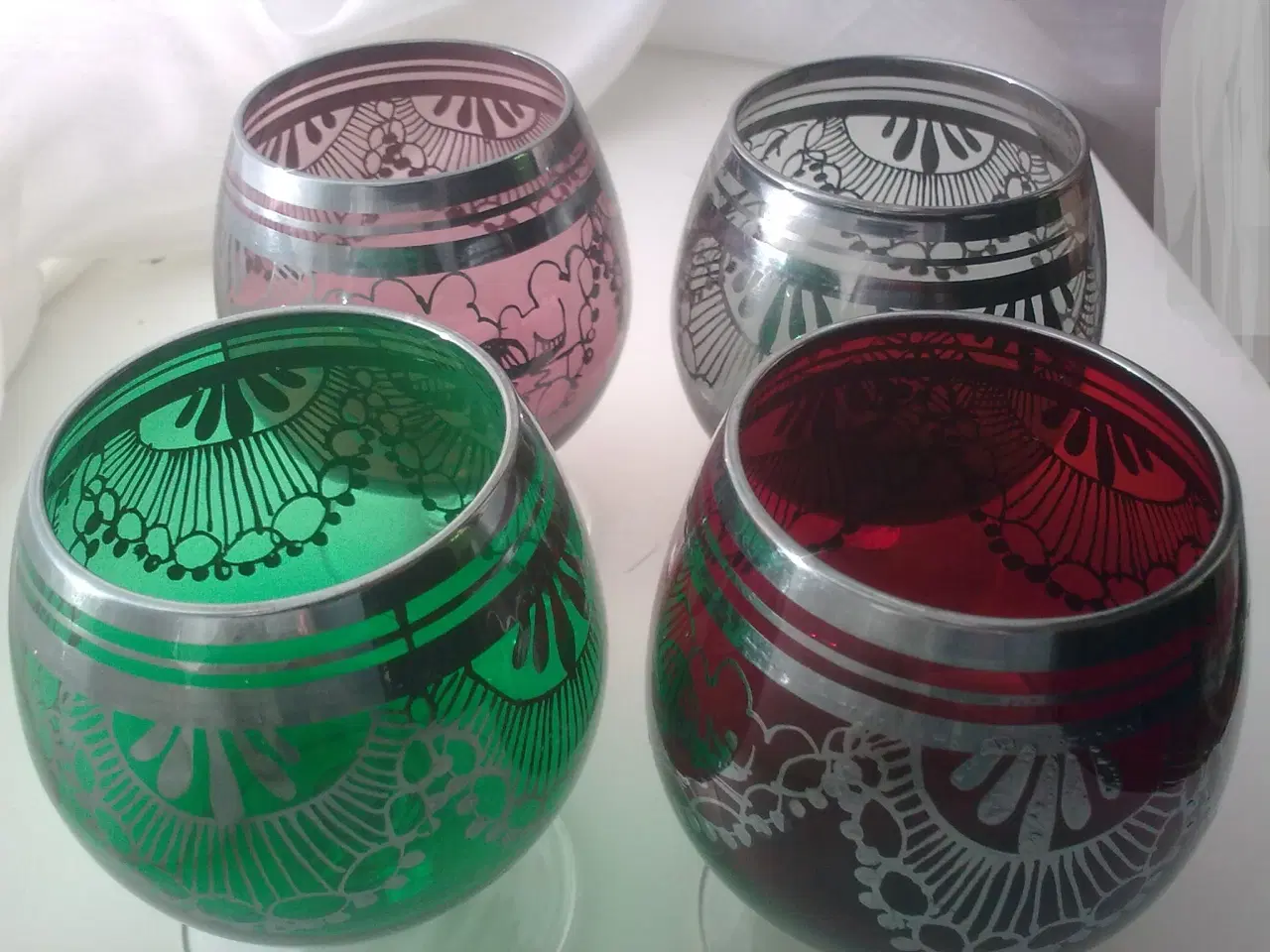 Billede 12 - Glaskunst mini Murano vindue vaser m sølv deko