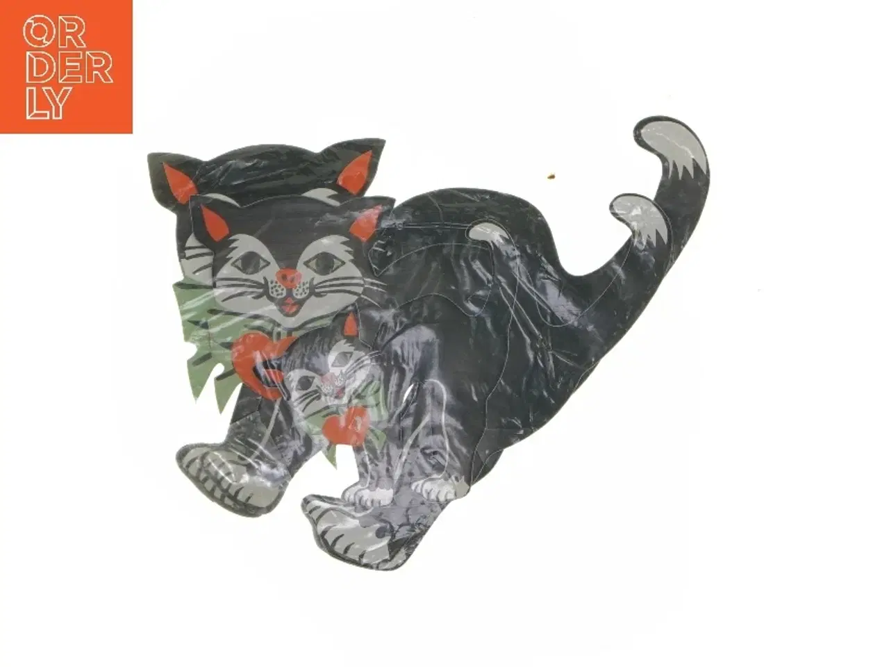 Billede 1 - Papirdekoration til fastelavn (str. 19x15 cm)