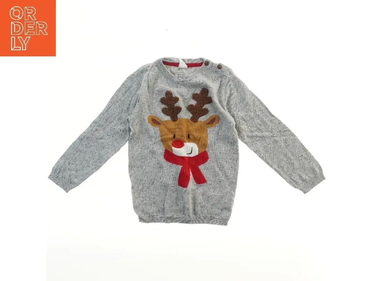 Billede 1 - Julesweater med rensdyrmotiv fra H&M (str. 104)