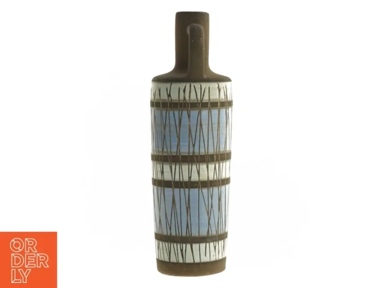 Billede 2 - Keramik vase kande med hank (str. 21,5 x 6,5 cm)