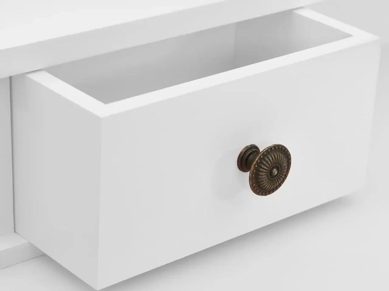 Billede 8 - Sminkebordssæt med taburet 80x69x141 cm kejsertræ hvid