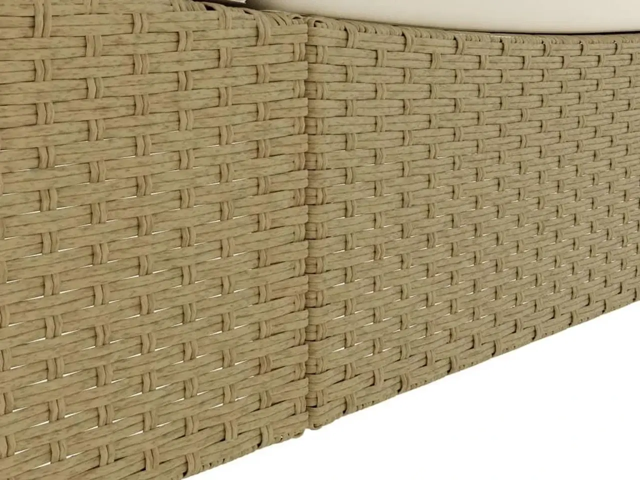 Billede 10 - Loungeseng polyrattan beige