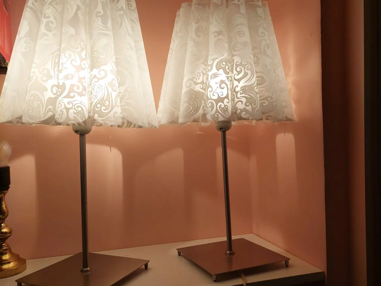 Billede 1 -  2 stk. Bordlampe i metal