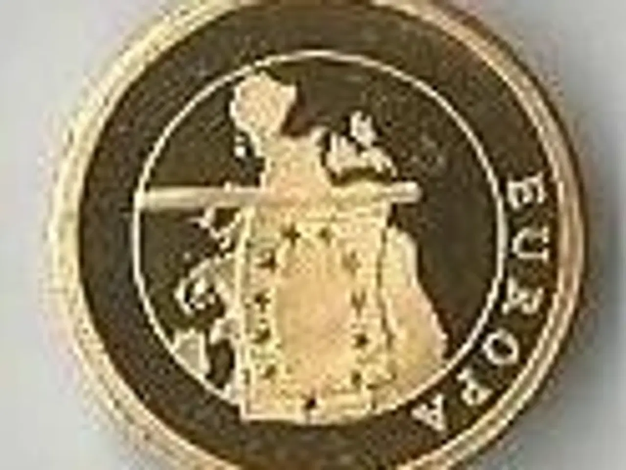 Billede 1 -   Guldmønt 14 karat Eu-parlament 14 mm  