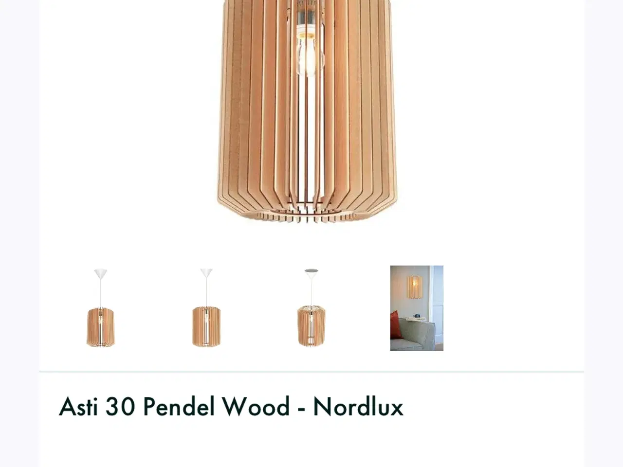 Billede 5 - Ny pendel Wood lampe