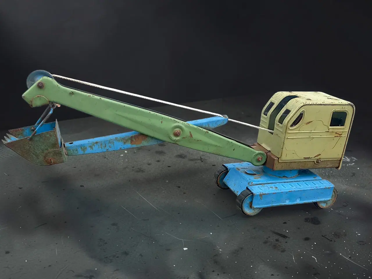 Billede 3 - Sovjetisk bliklegetøj kran AZLK original