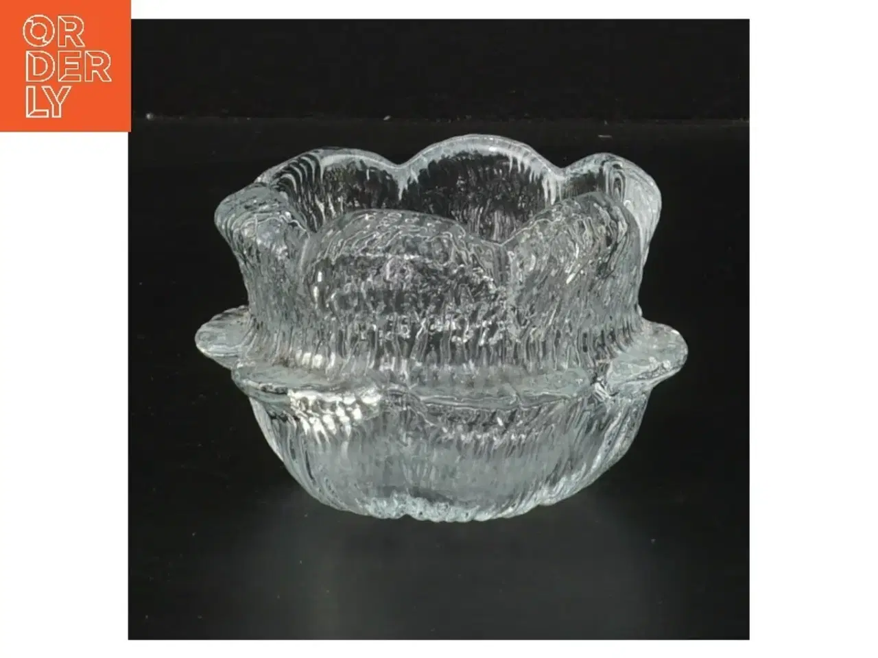 Billede 1 - Glas lysestage fra holmegaard (str. Ø 8,5 cm)