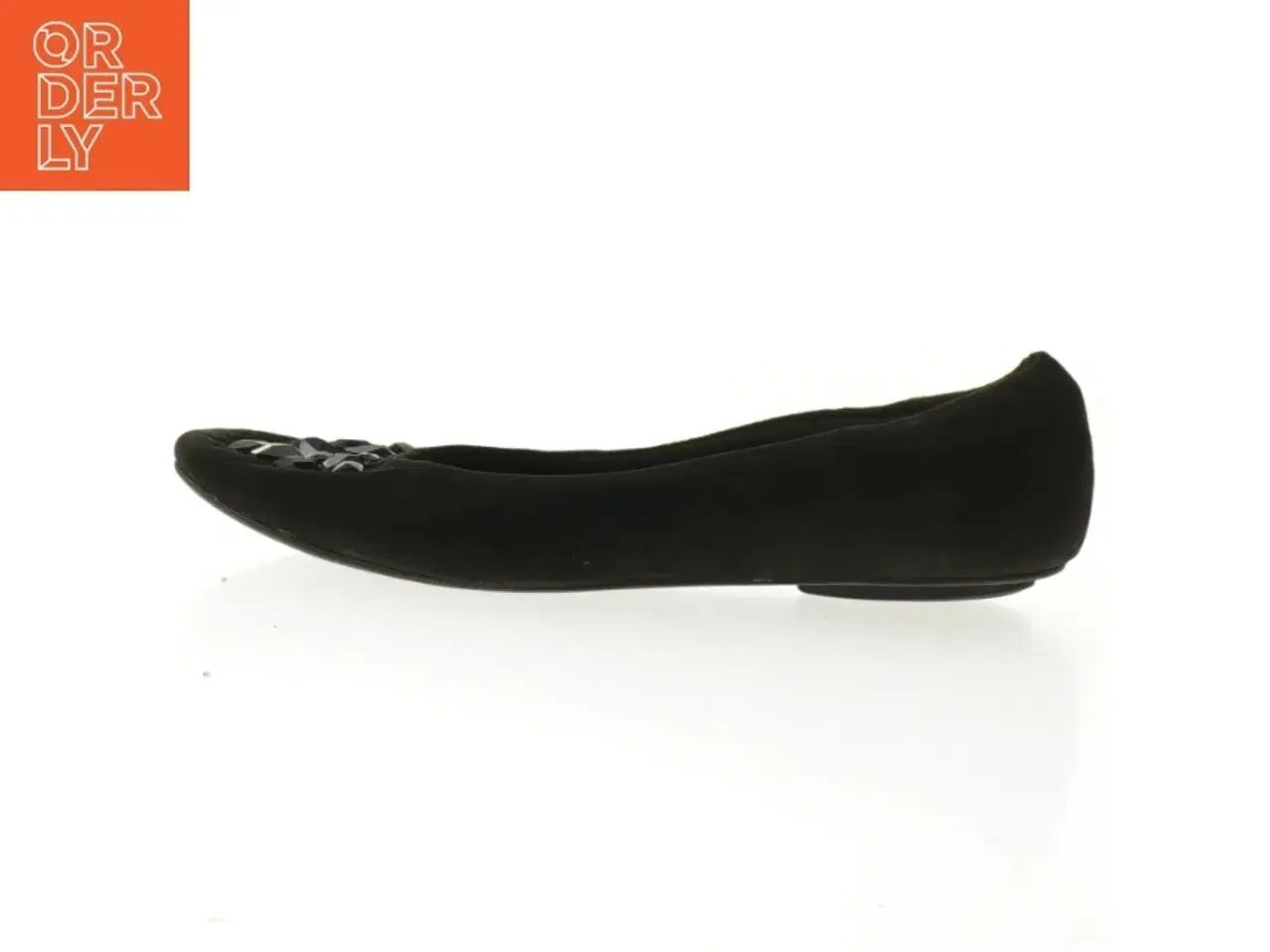 Billede 1 - Sort ballerina med pynt (str. 35 )