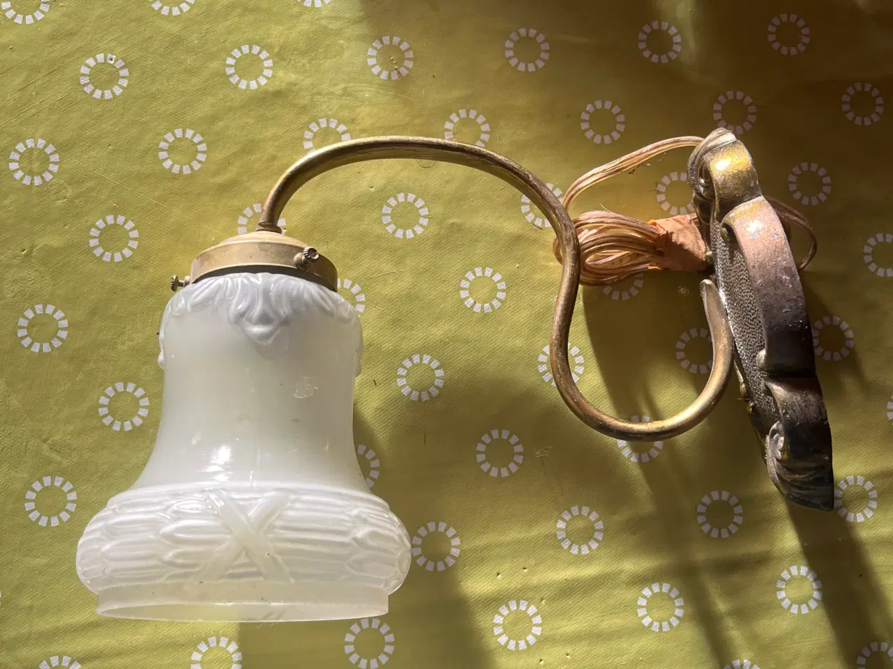 Billede 1 - Vintage væglamper med glasskærme