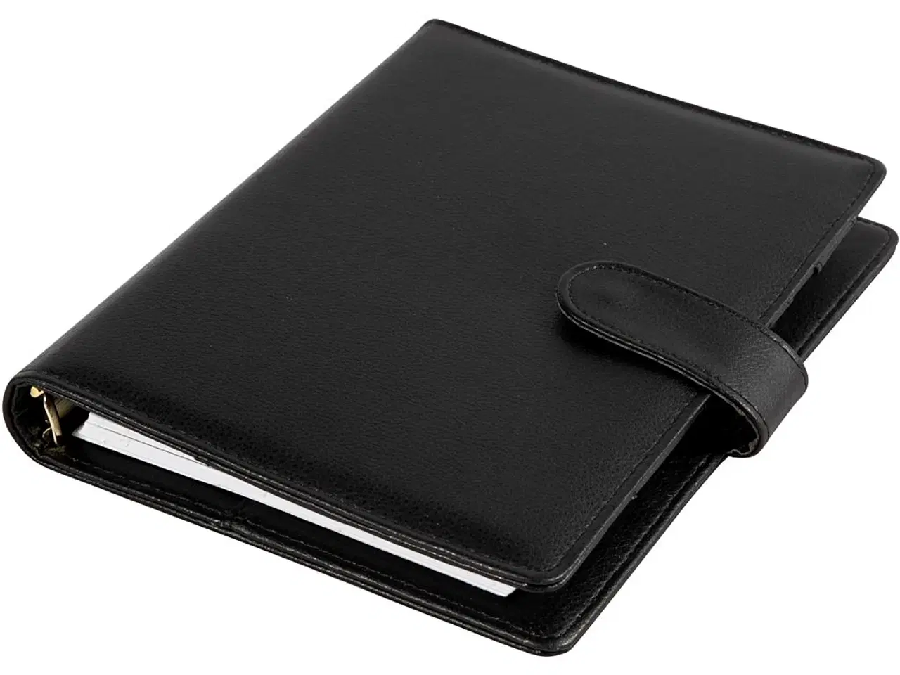 Billede 1 - Elegant Sort Kalender i Kunstlæder - 19x23,5 cm