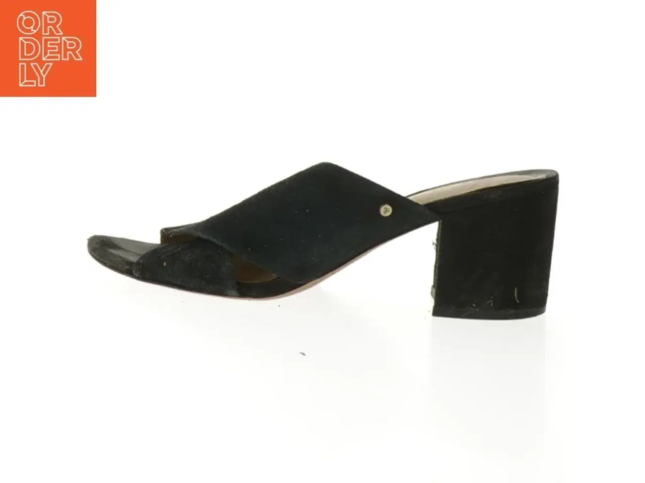 Billede 1 - Kvinde sort sandaler med hæl (str. Længde, 25 cm)