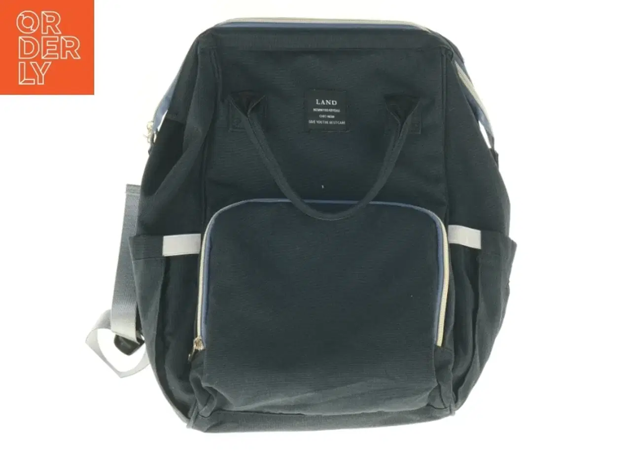 Billede 1 - Sort Pusletaske Rygsæk fra LAND (str. 43 x 35 cm)