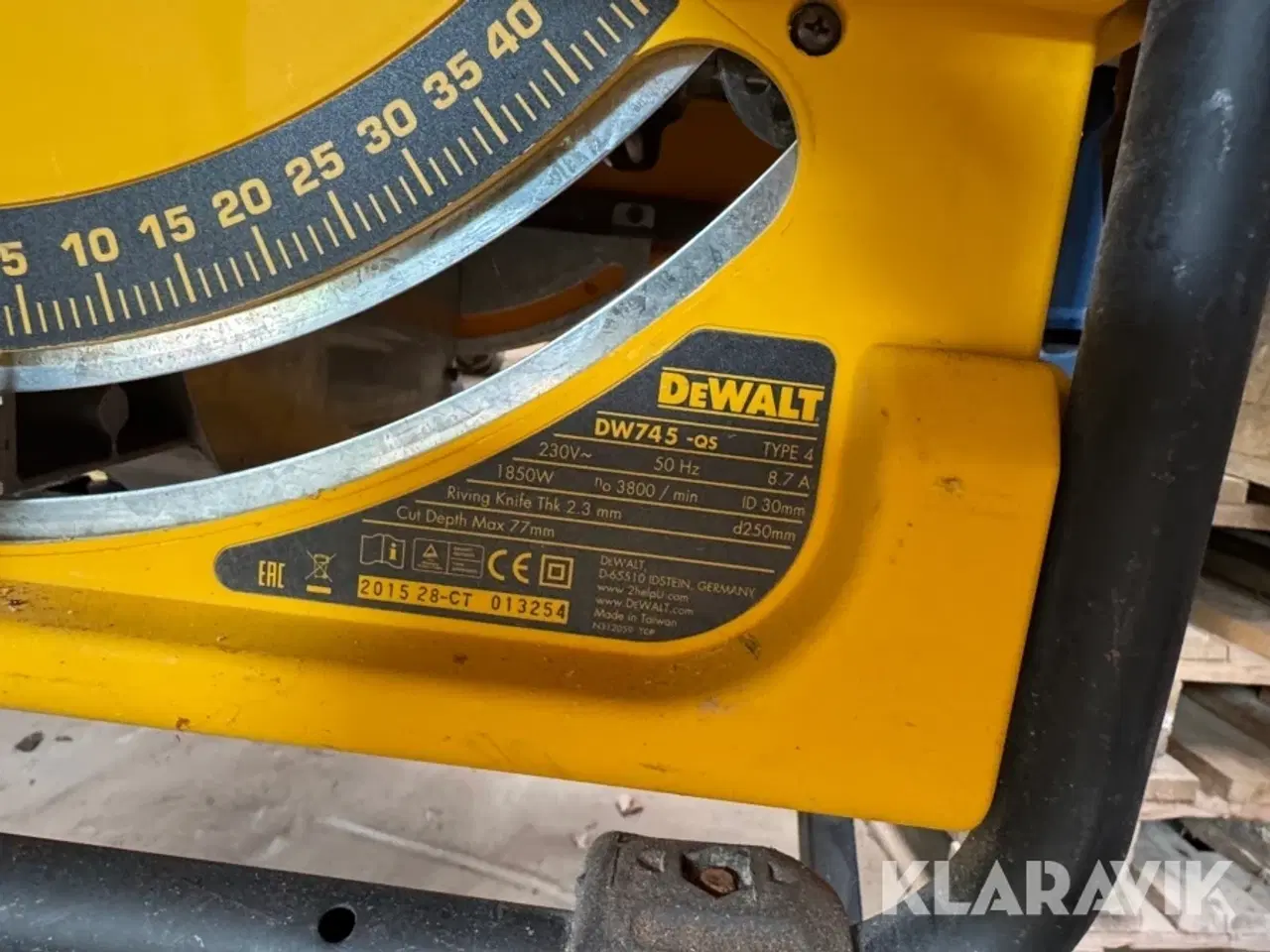 Billede 7 - Bordsav DeWalt DW745-QS Type 4