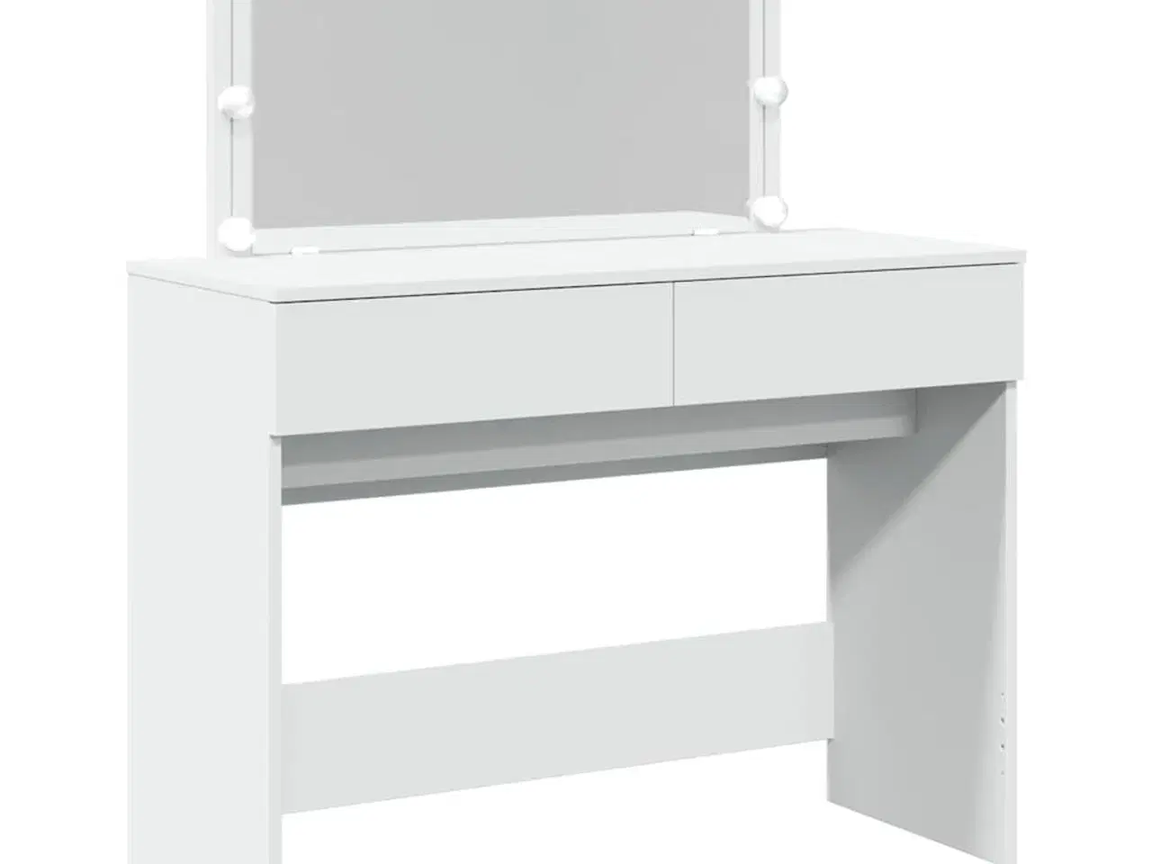 Billede 2 - Makeupbord med LED-lys 100x40x120 cm hvid