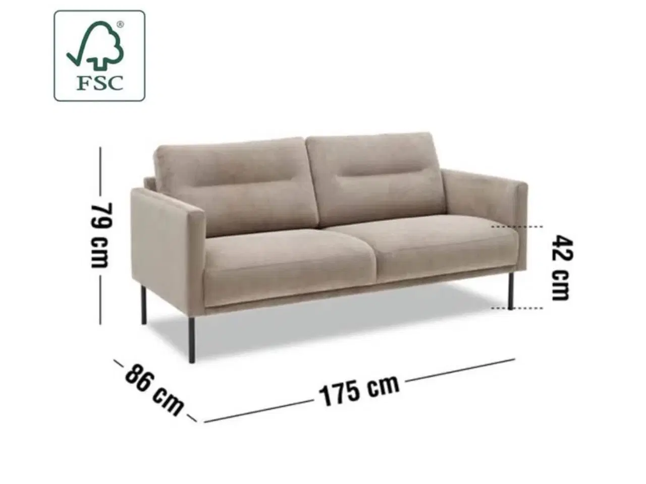 Billede 1 - Ilva larvik 2 1/2 personers sofa