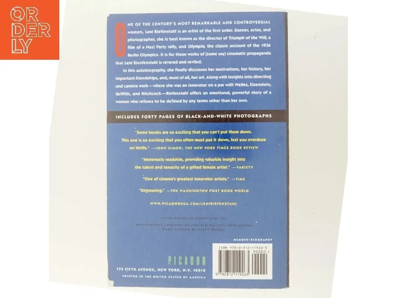 Billede 3 - A memoir af Leni Riefenstahl (Bog)