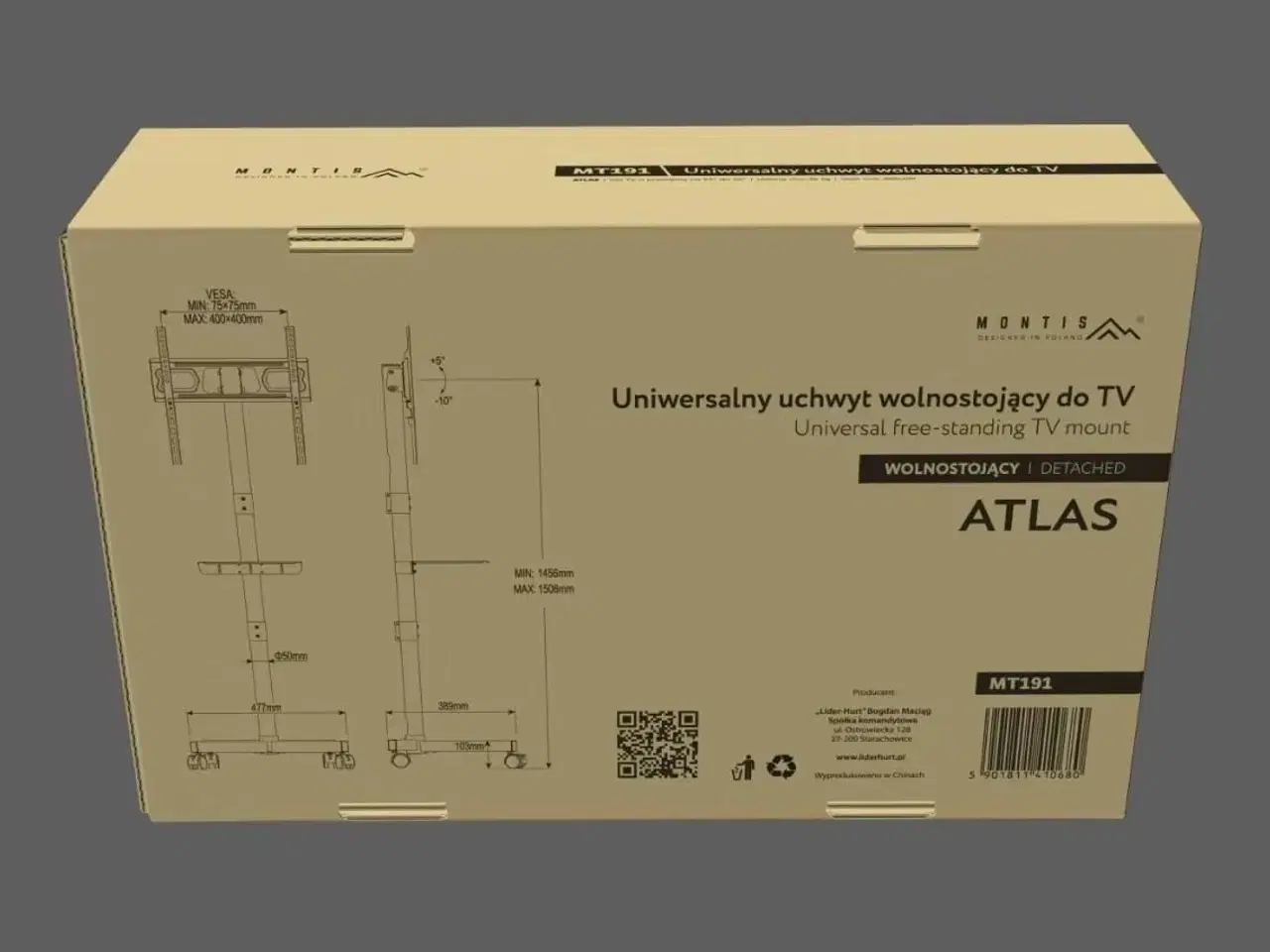 Billede 7 - TV-vogn MONTIS MT191 Atlas – til 26–60" skærme
