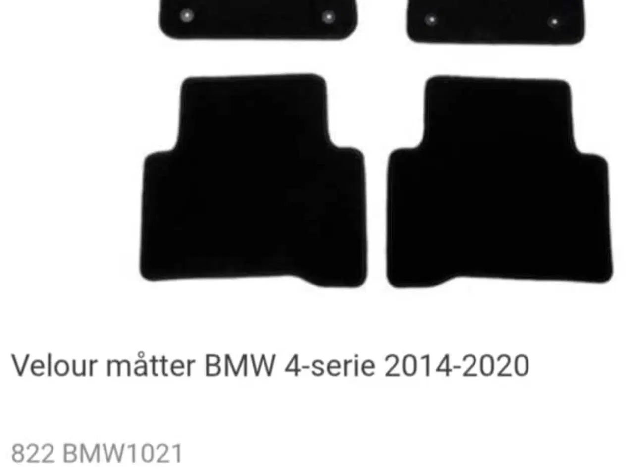 Billede 2 - Måtter BMW 4-serie 2014-2020, velour 4 stk