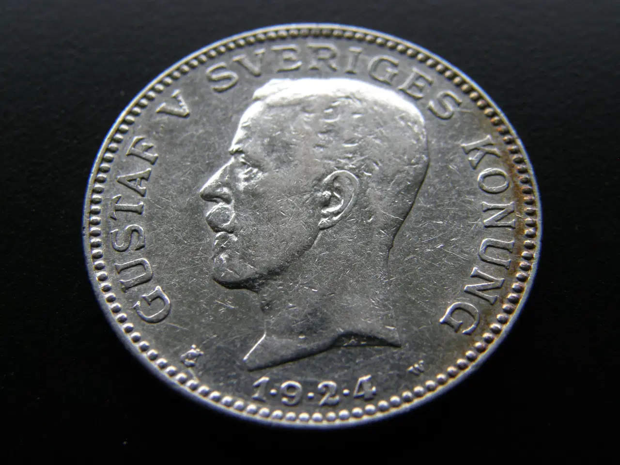 Billede 1 - Sverige  1 Krona  1924 W  KM#786.1