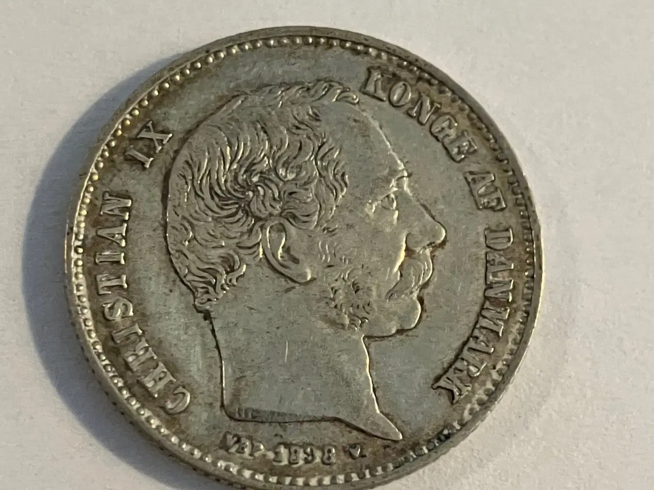 Billede 1 - 1 krone 1898 Danmark - Dårlig stand