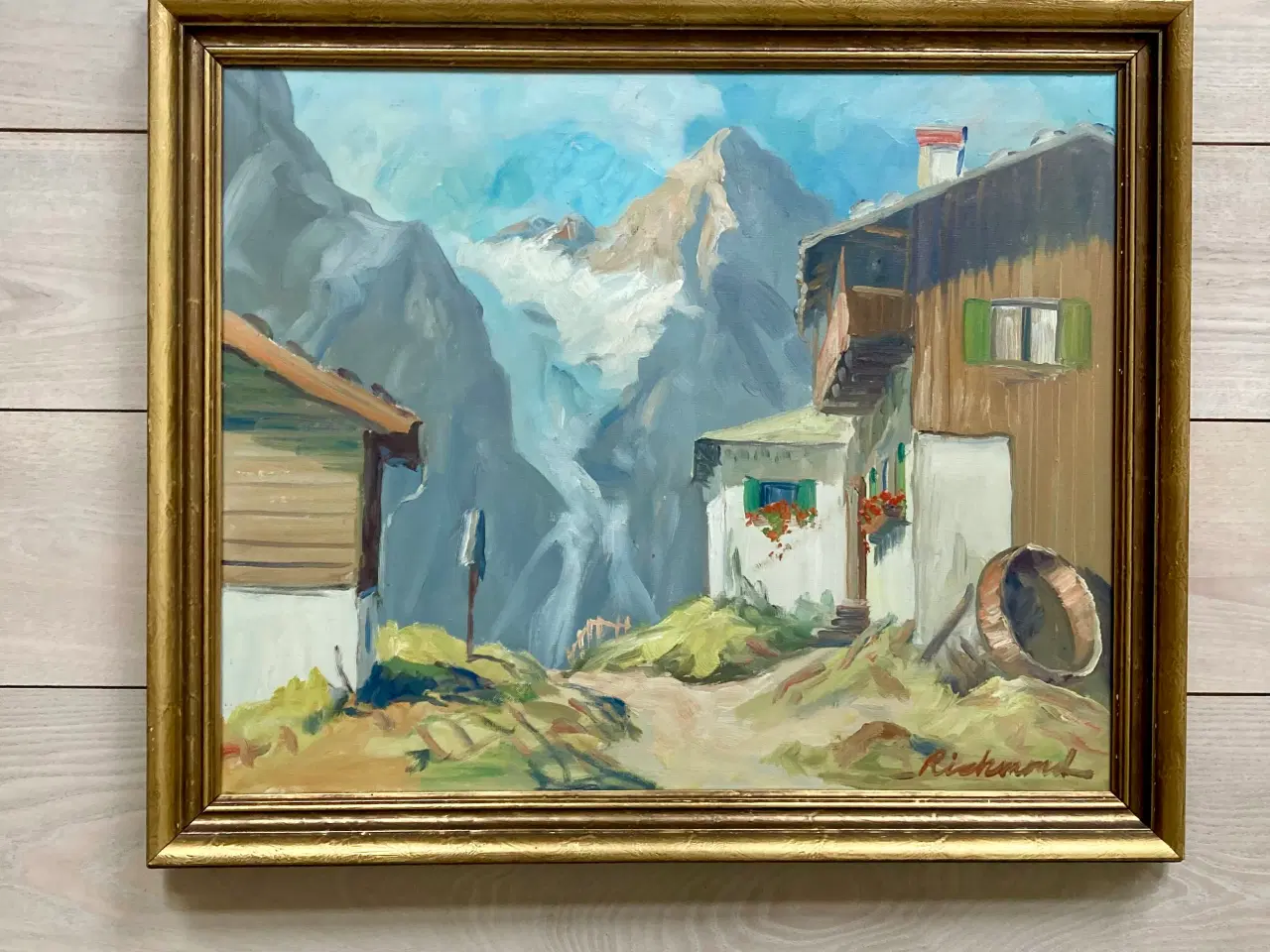 Billede 1 - Maleri olie på lærred, signeret "Richmond" landsk