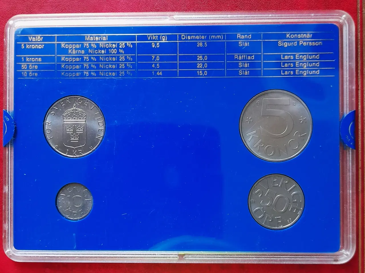 Billede 8 - SVERIGE SWEDEN 9 FORSKELLIGE MØNTSÆT 1980 - 1990