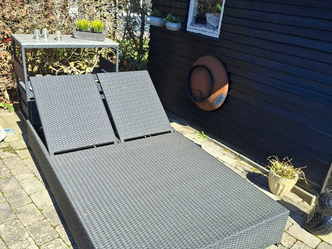 Billede 4 - Dobbelt solseng med hynder