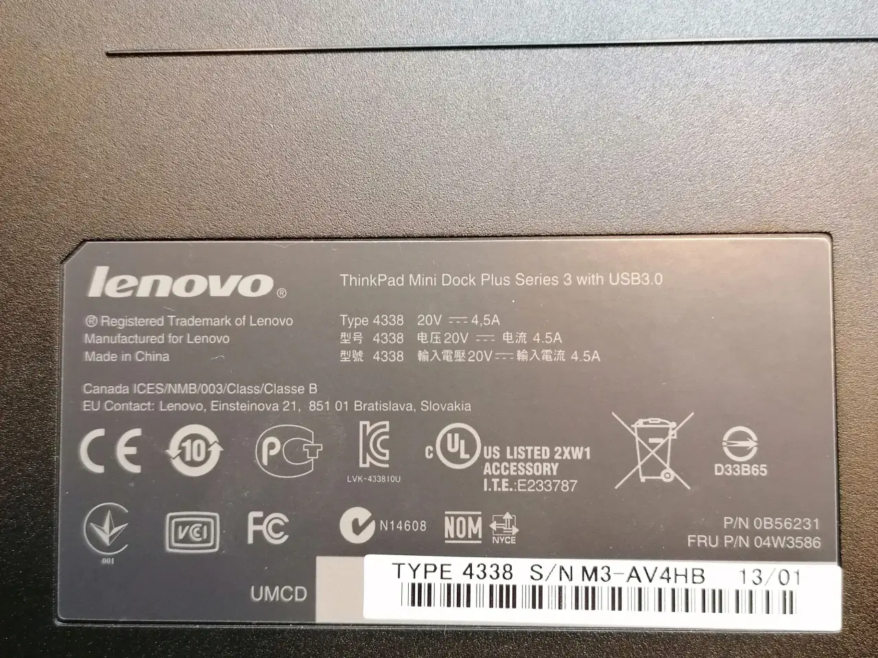 Billede 3 - Lenovo dock med AC adapter
