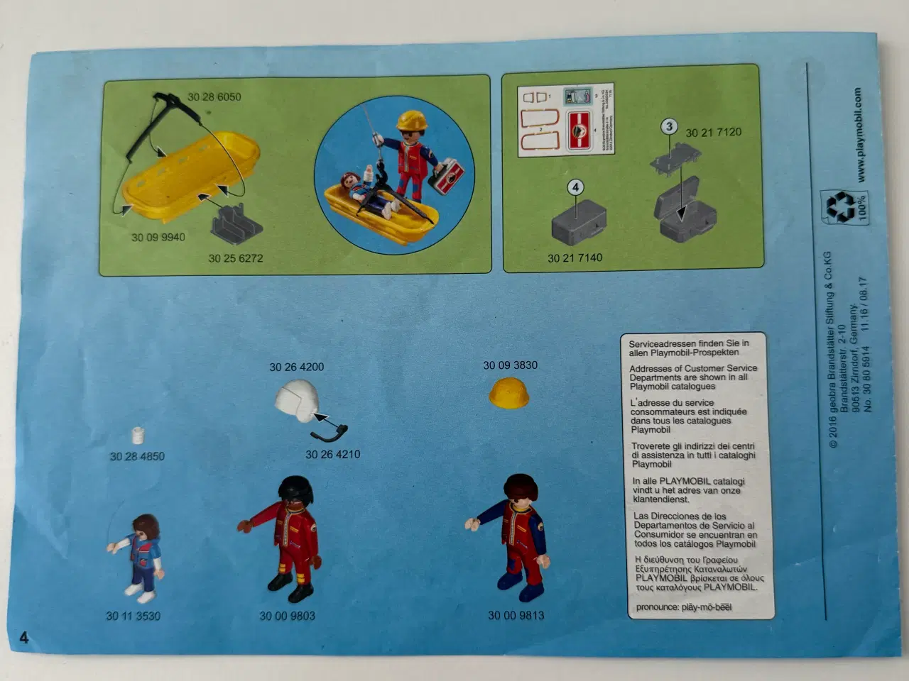 Billede 8 - Playmobil 9127 redningshelikopter, 3 figurer og ti