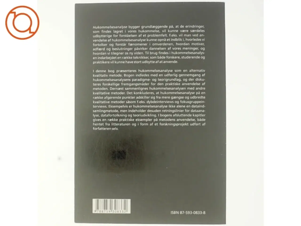 Billede 3 - Hukommelsesanalyse : en alternativ kvalitativ metode af Torben Hansen (f. 1966) (Bog)