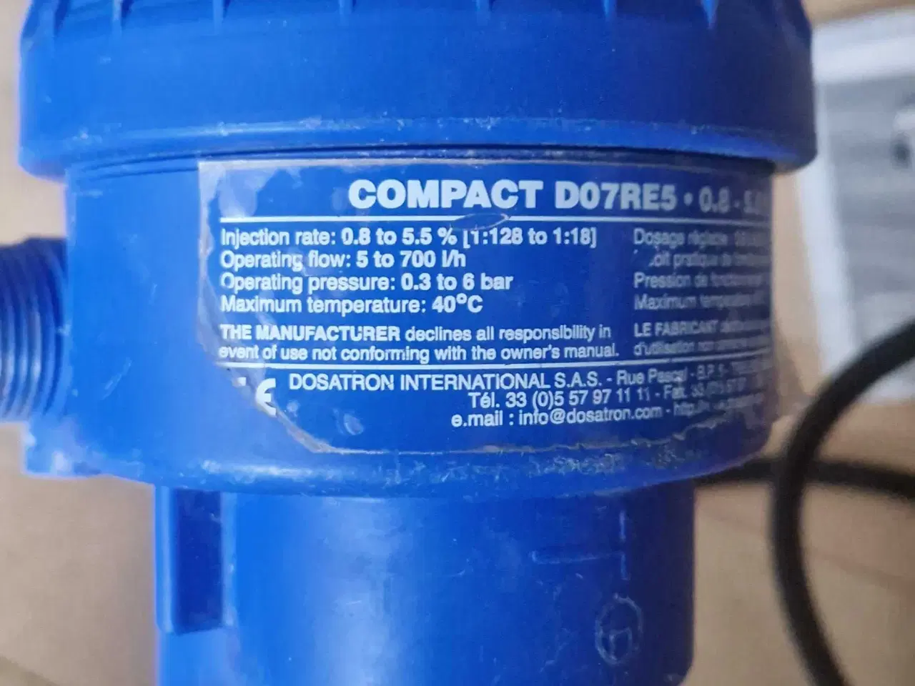 Billede 2 - Dosatron Compact Mini 0,8-5,5%