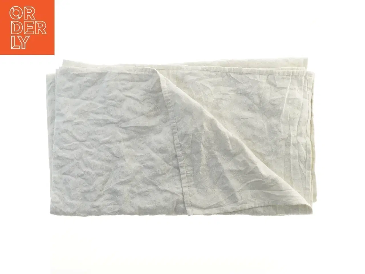 Billede 2 - Hvid dug med mønster (str. 138x314 cm)