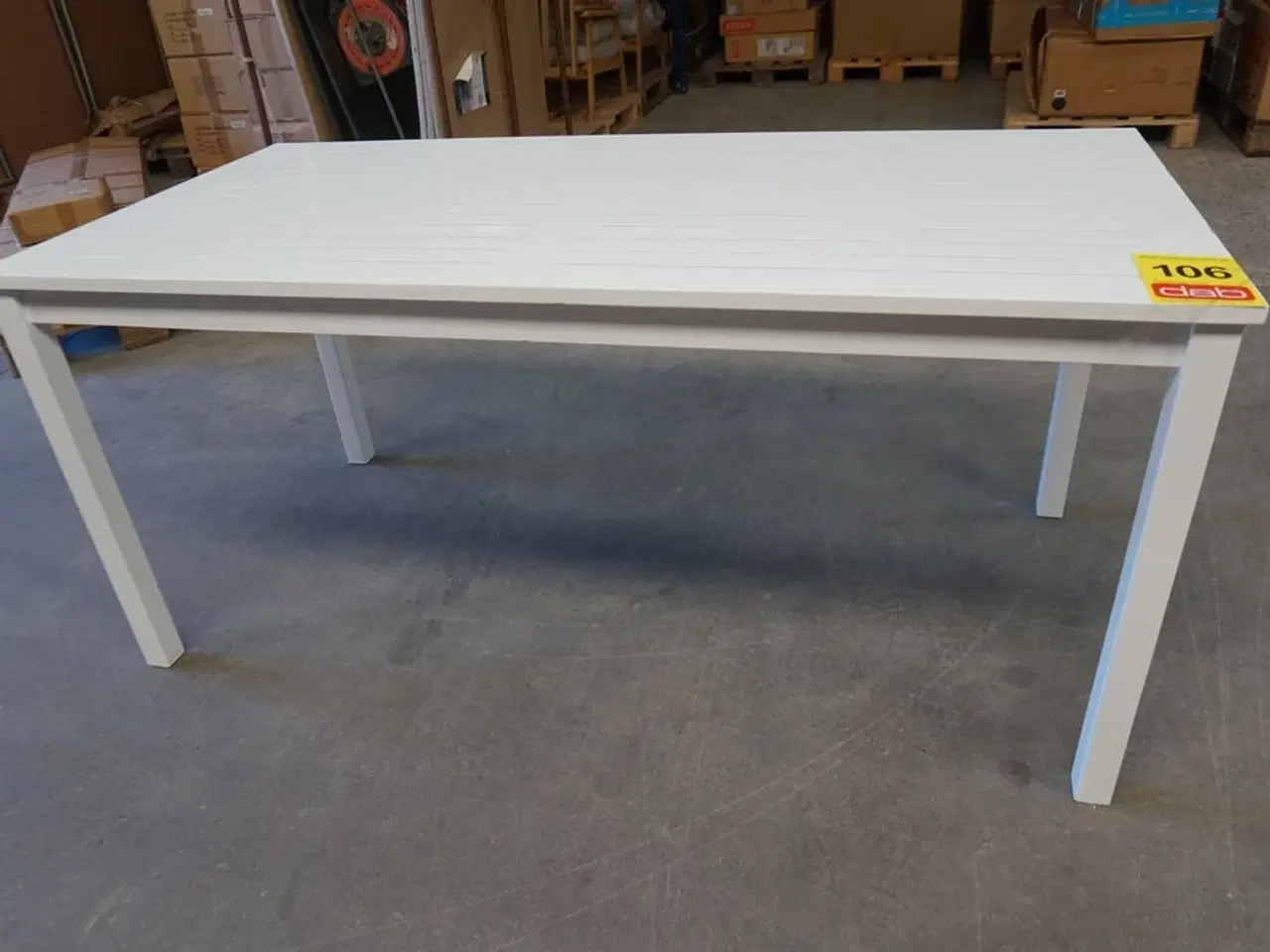 Billede 3 - Rosenborg classic havebord - højglans hvid 165x80 cm