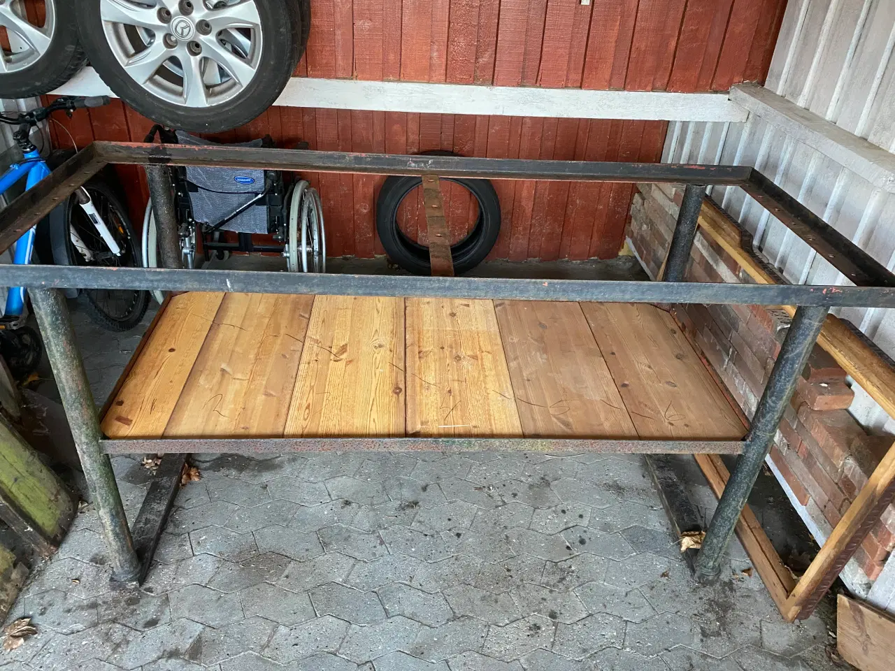 Billede 2 - Stål/træ arbejdsbord  