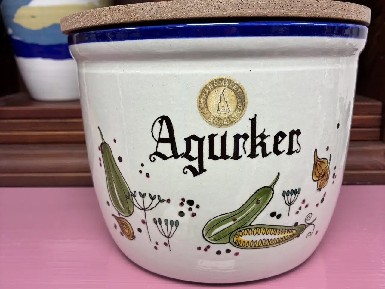Billede 1 - Stor flot Retro krukke til agurker fra Knabstrup