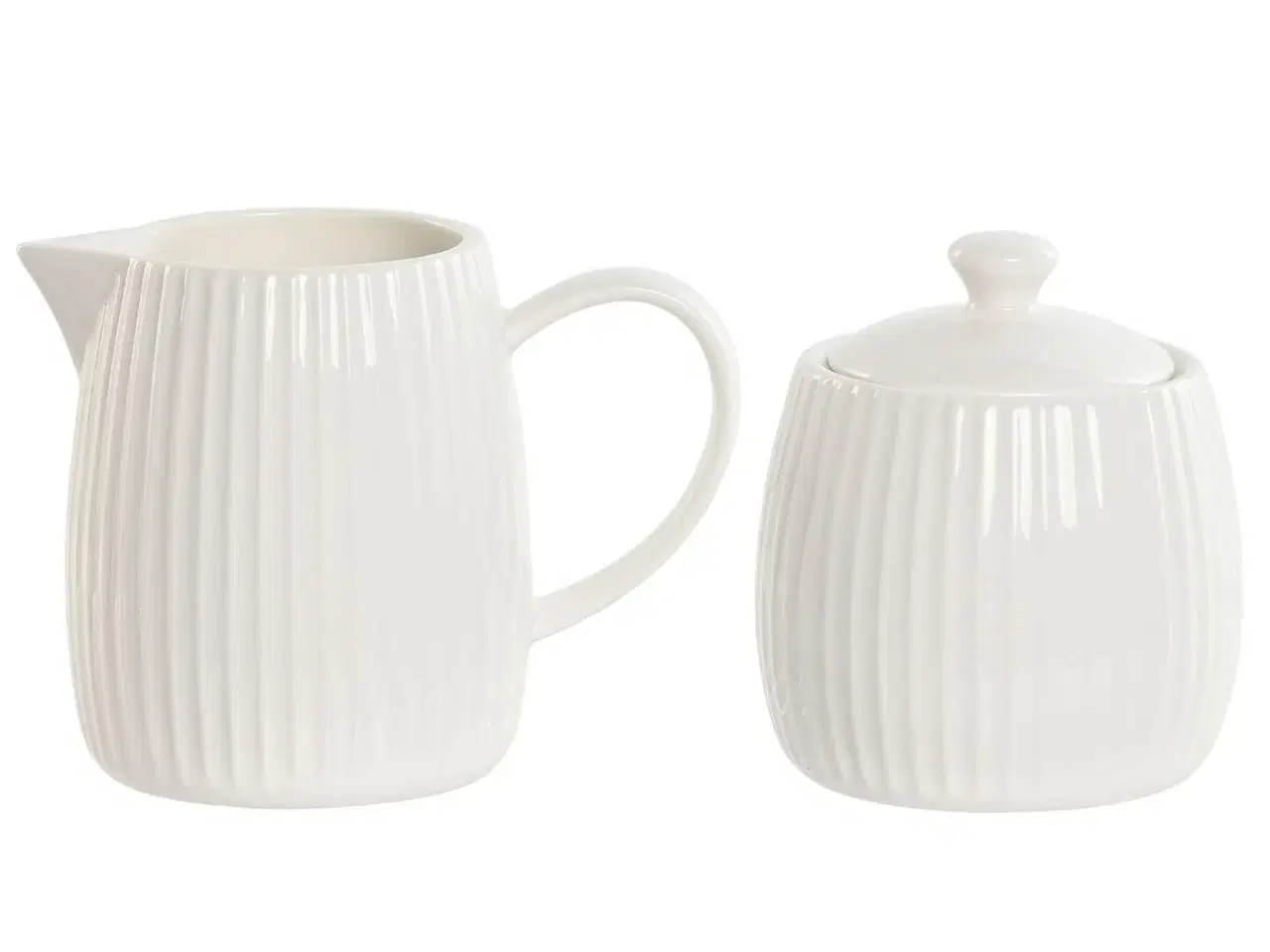 Billede 1 - Mælkekande og sukkerskål - hvidt porcelæn, 250 ml, 2 dele
