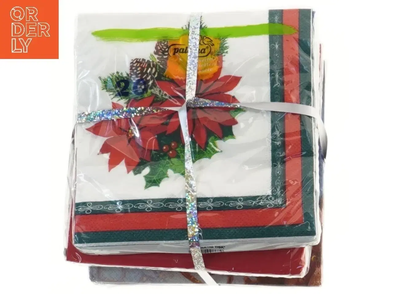 Billede 2 - Pakke med juleservietter (str. 12x12 og 16x16 cm)