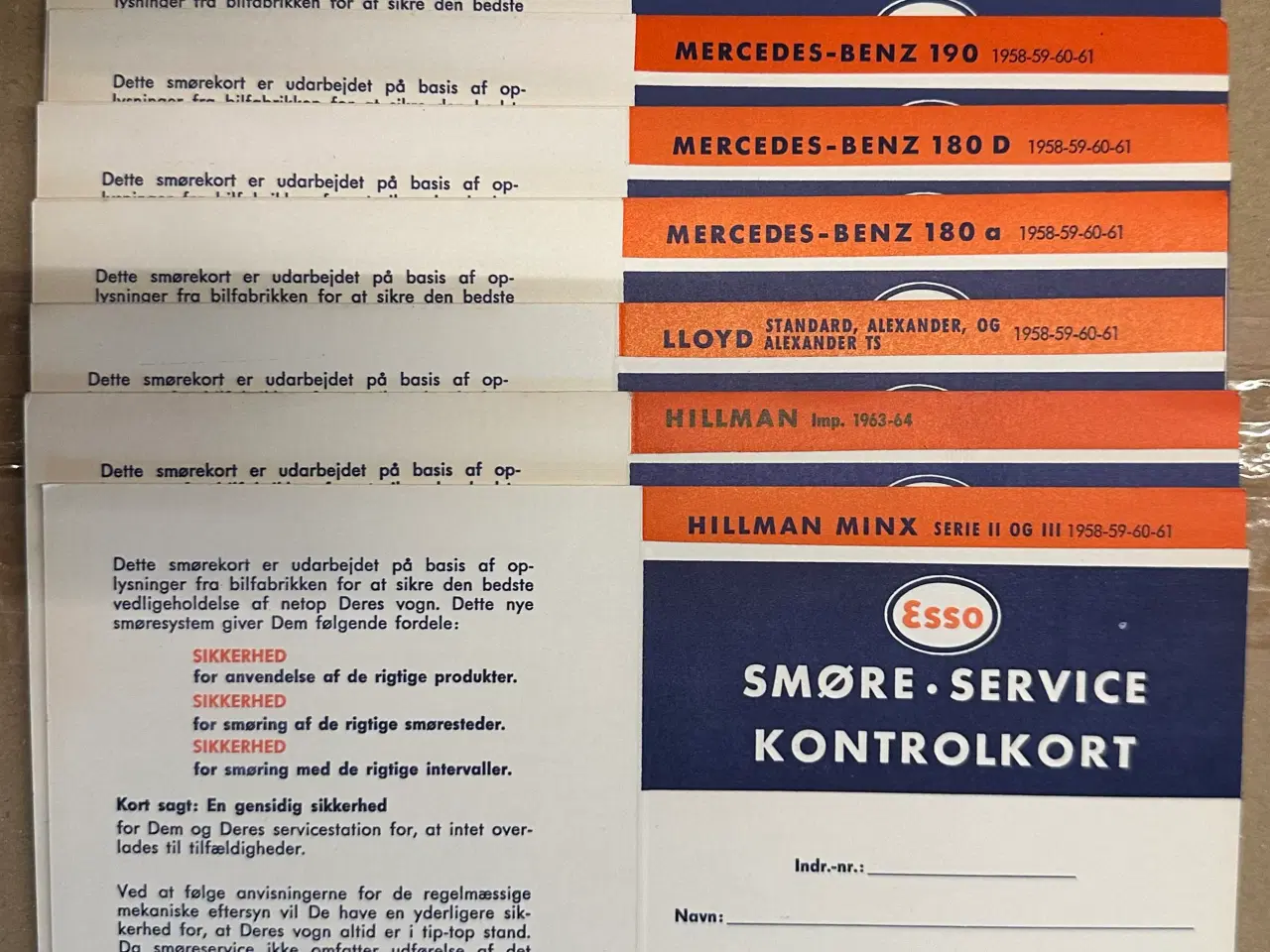 Billede 8 - Esso smørekort til veteranbiler 