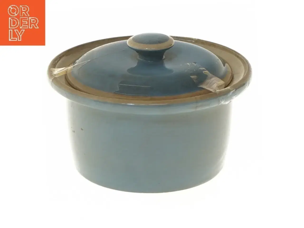 Billede 1 - Blå Aluminia lågkrukke (str. 13x8 cm) fra aluminia sonja