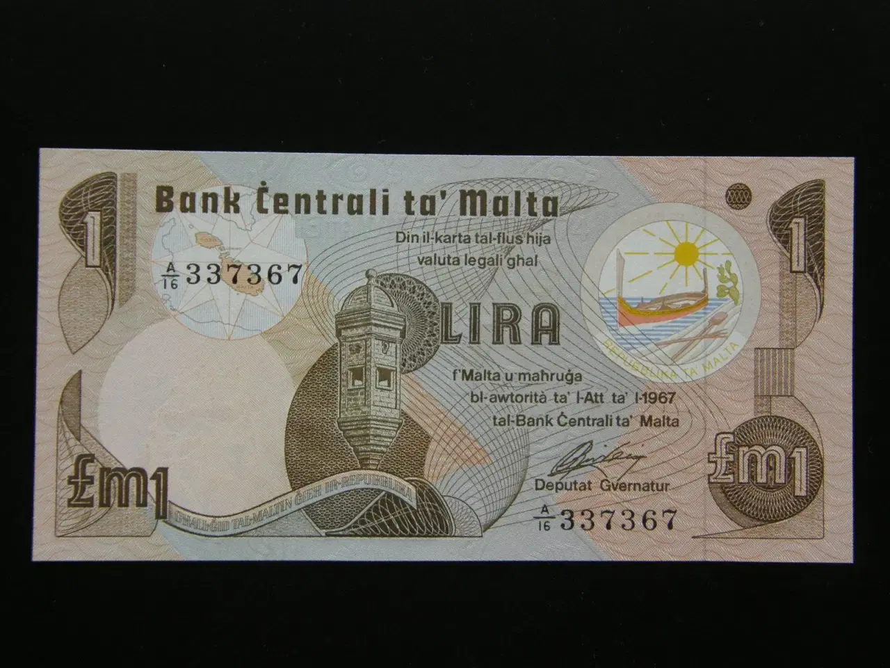 Billede 1 - Malta 1 Lira 1979  P34b  Unc.
