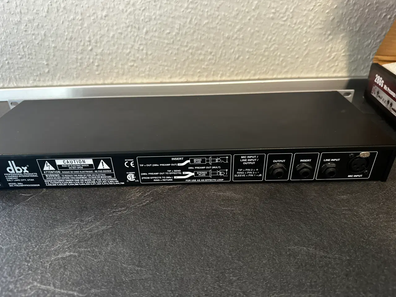 Billede 4 - DBX 286 S XLR microfon forstærker, gate, preamp