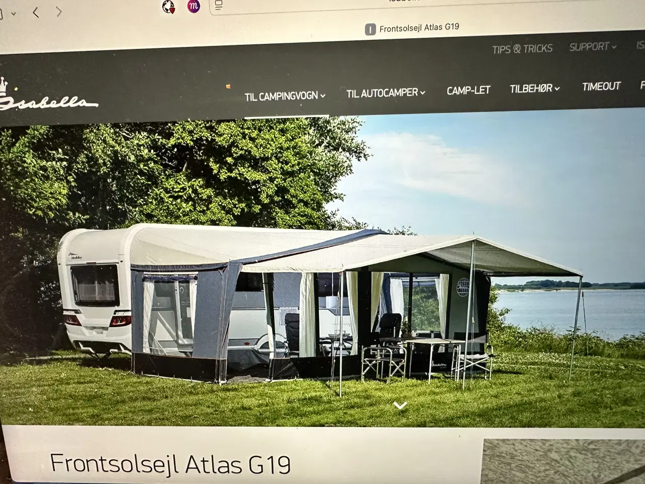 Billede 1 - Isabella Atlas frontsolsejl G19